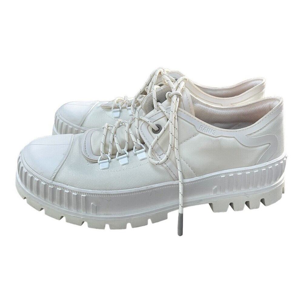 Palladium‎ x Rains Pallashock Unisex Mens 8 Womens 9.5 White Chunky Sneaker Shoe